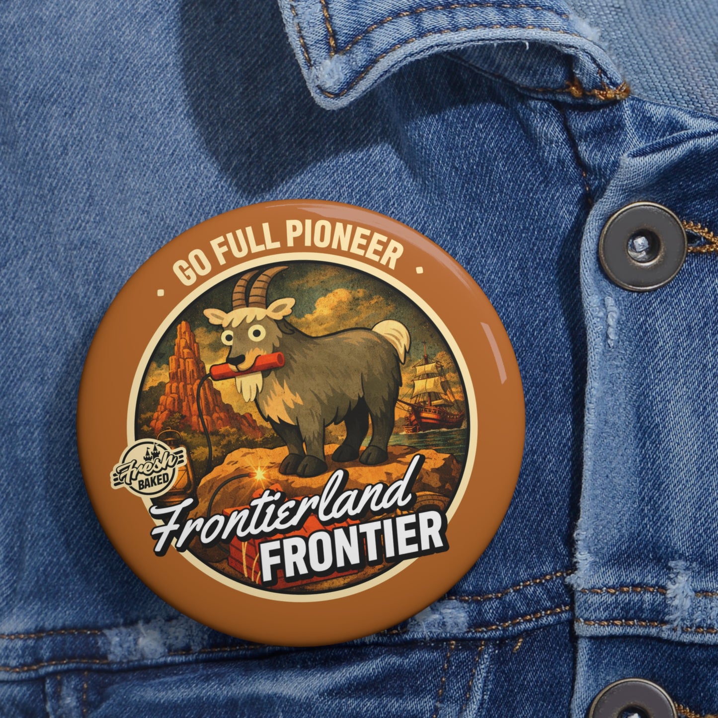 Frontierland Frontier Button