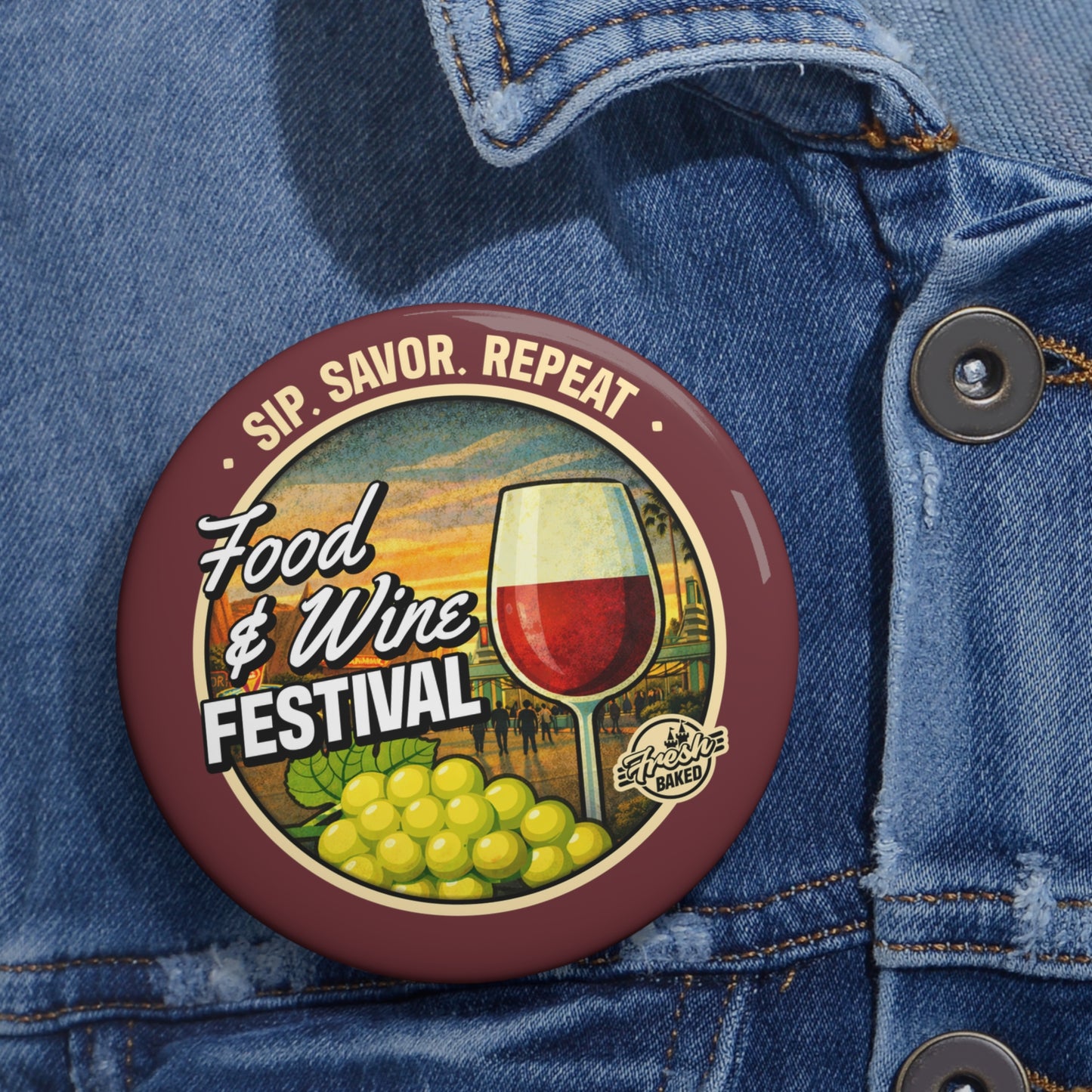 Food & Wine Festival Button