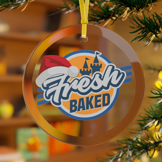 Santa Hat Glass Ornament