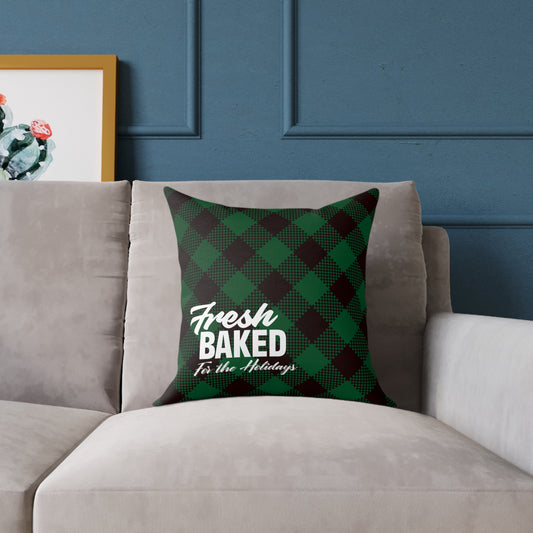 Holiday Plaid Throw Pillow