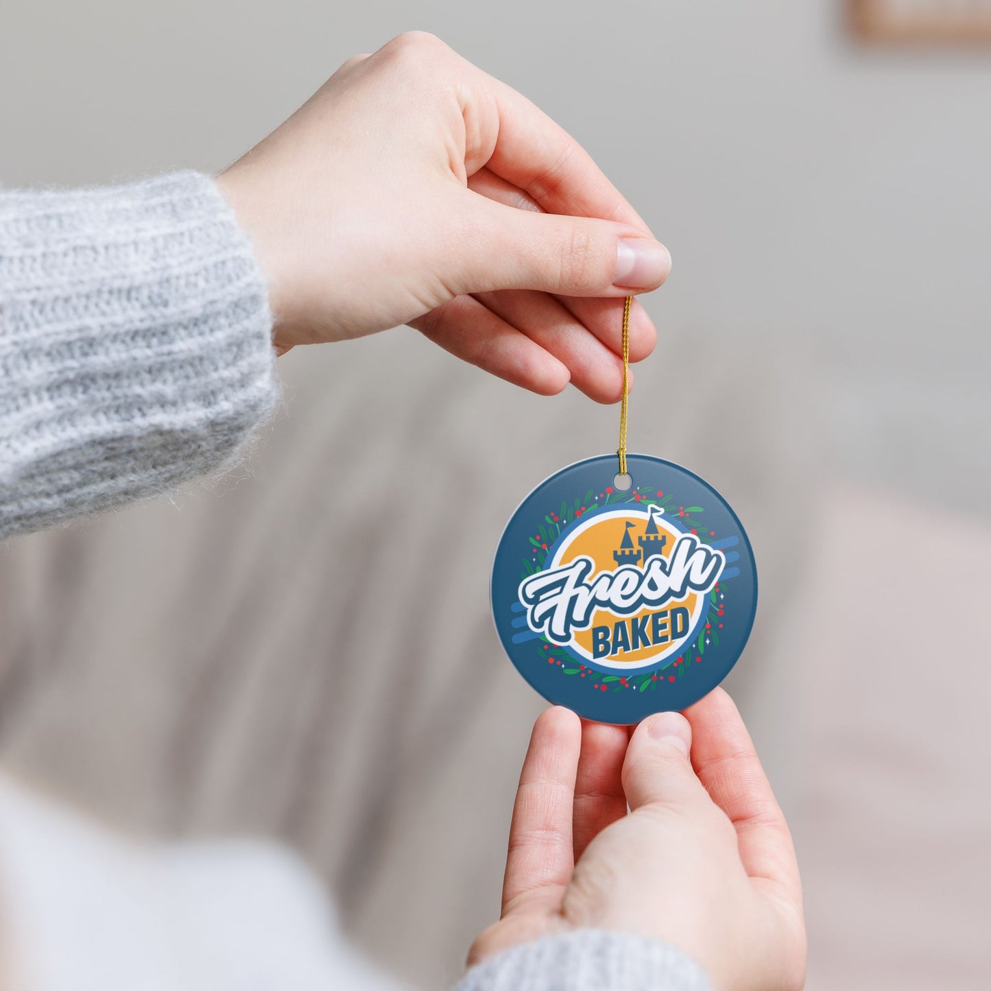 Holly Wreath Ornament