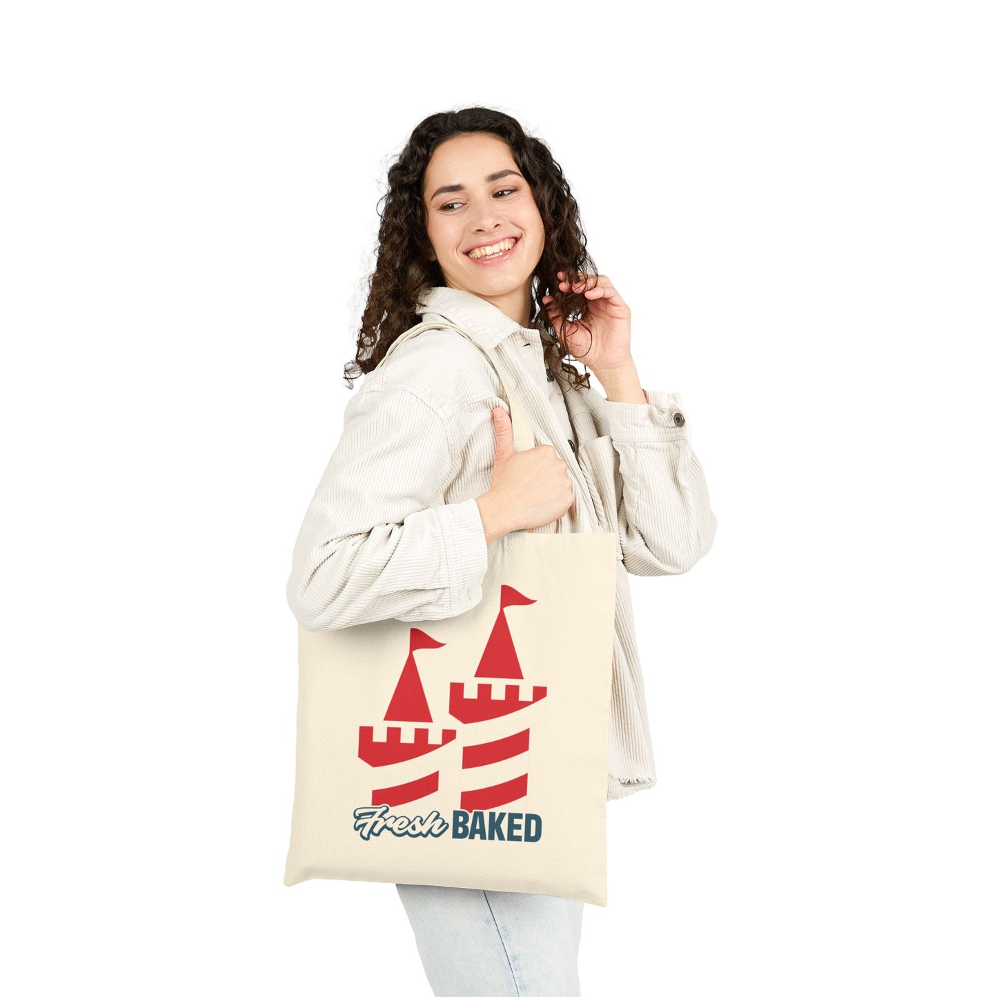 Red Castle Canvas Tote Bag