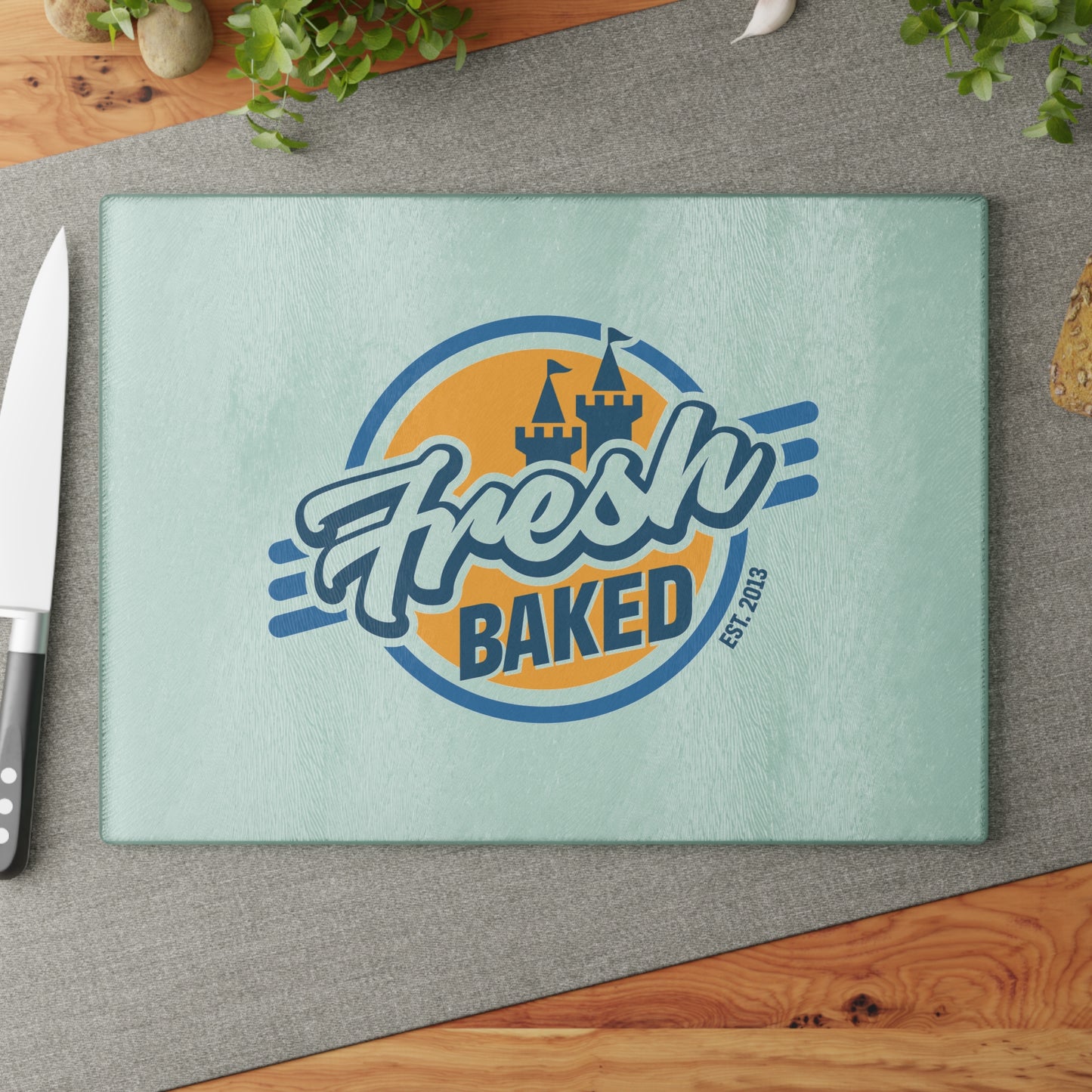 Fresh Baked Glass Cutting Board