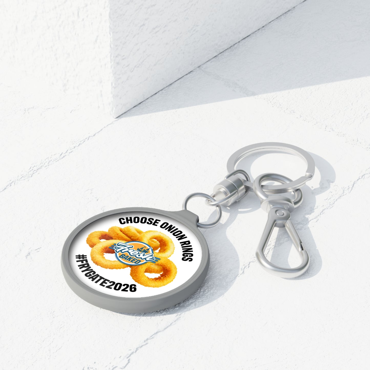 Choose Onion Rings Keychain