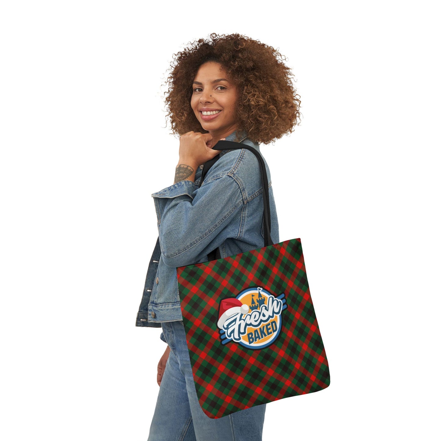 Plaid Holiday Canvas Tote