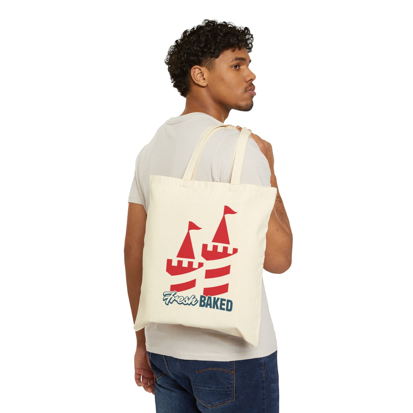 Red Castle Canvas Tote Bag