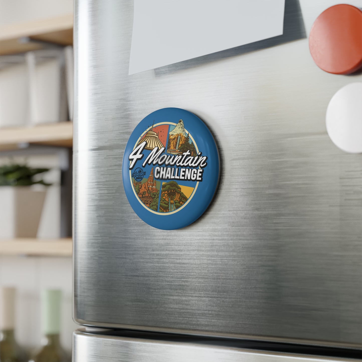 4 Mountain Challenge Button Magnets