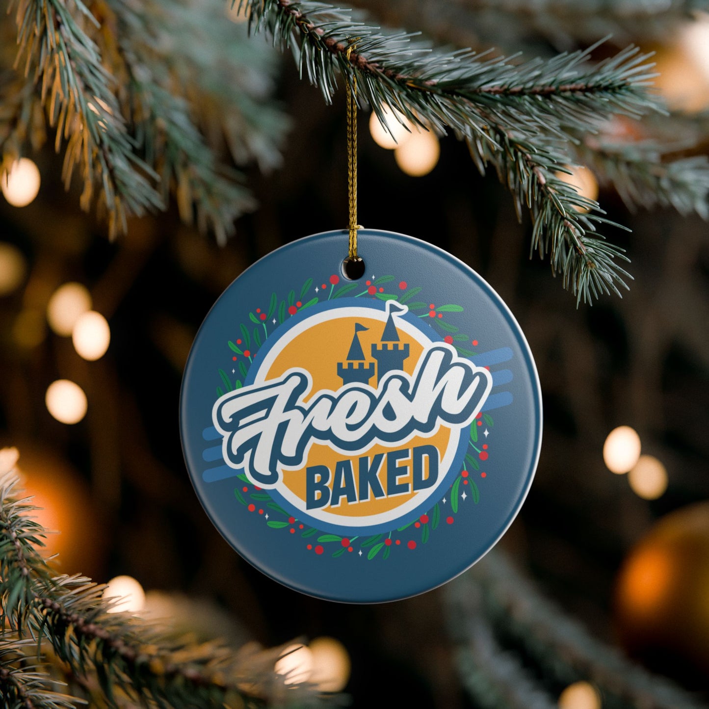 Holly Wreath Ornament