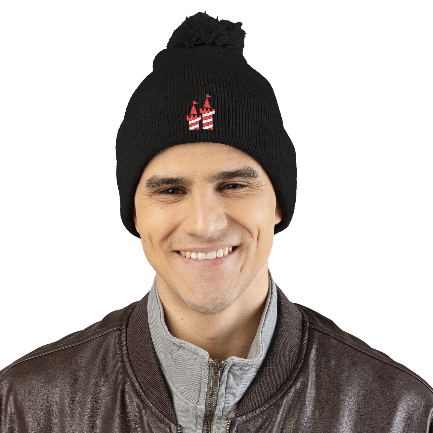 Castle Pom-Pom Knit Beanie