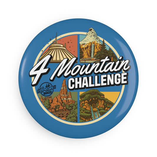 4 Mountain Challenge Button Magnets