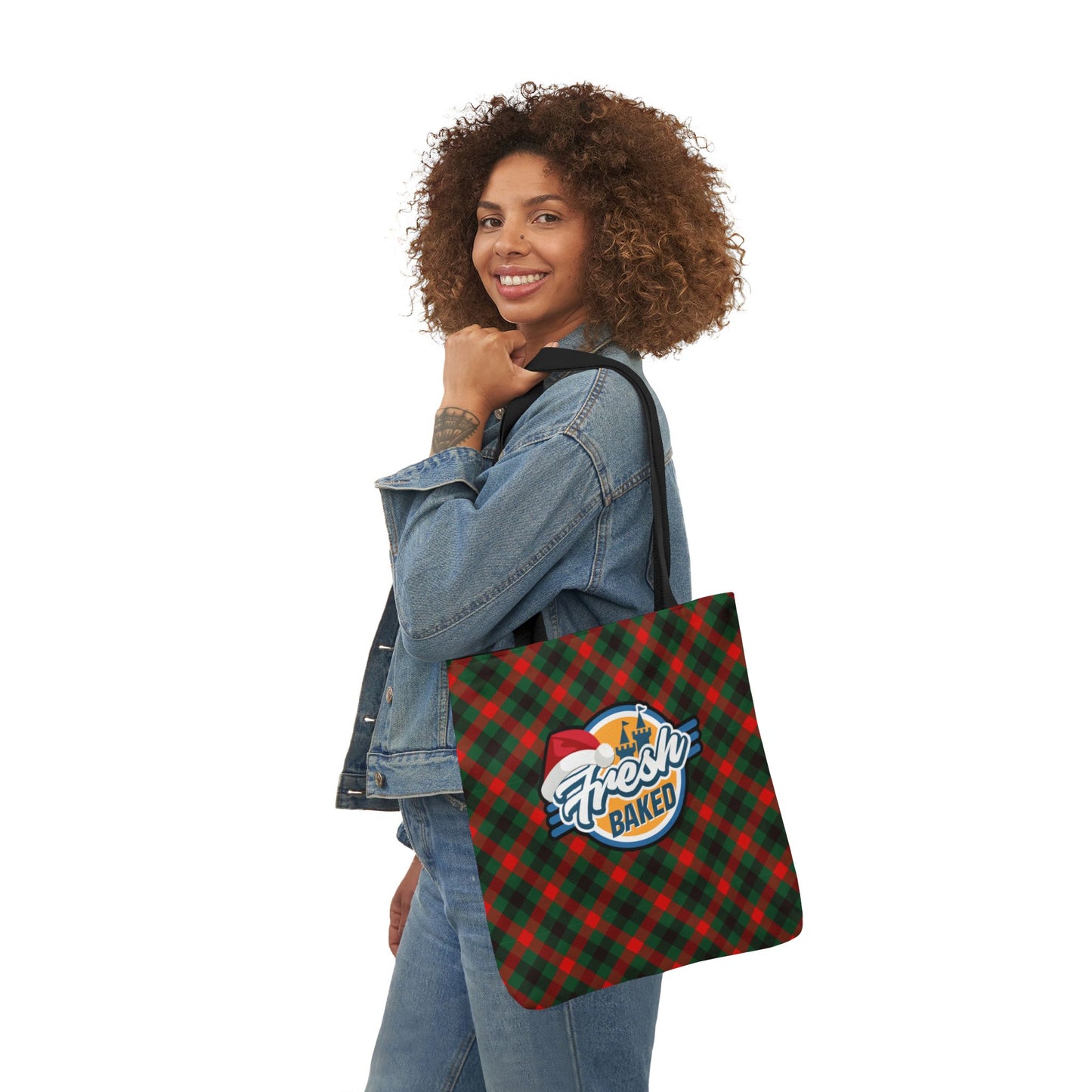 Plaid Holiday Canvas Tote