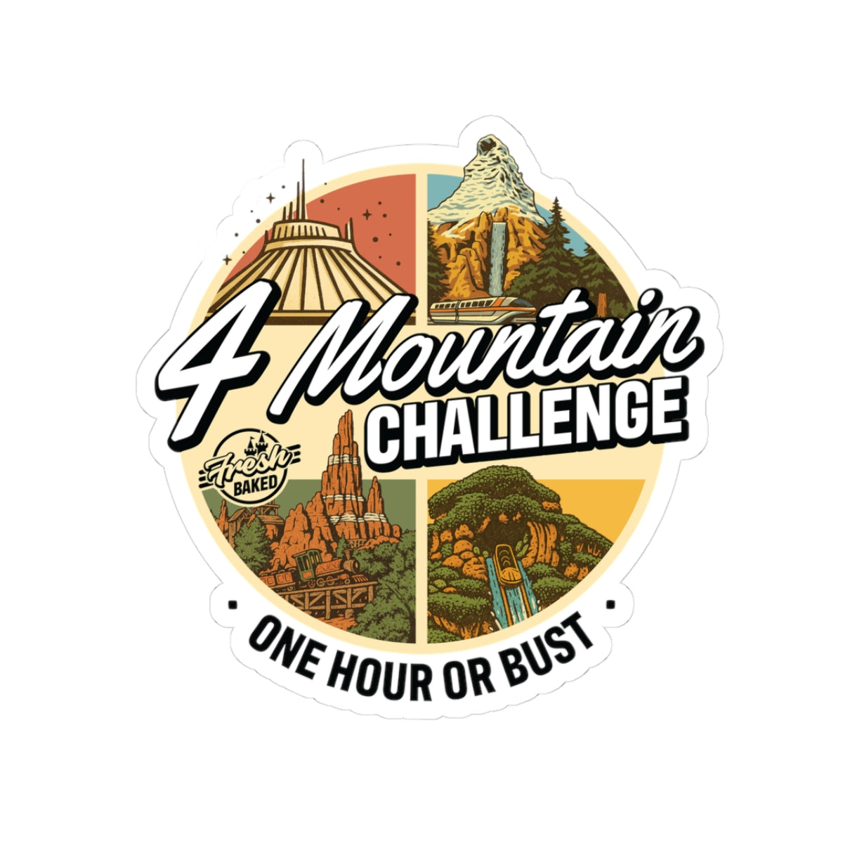 4 Mountain Challenge Sticker