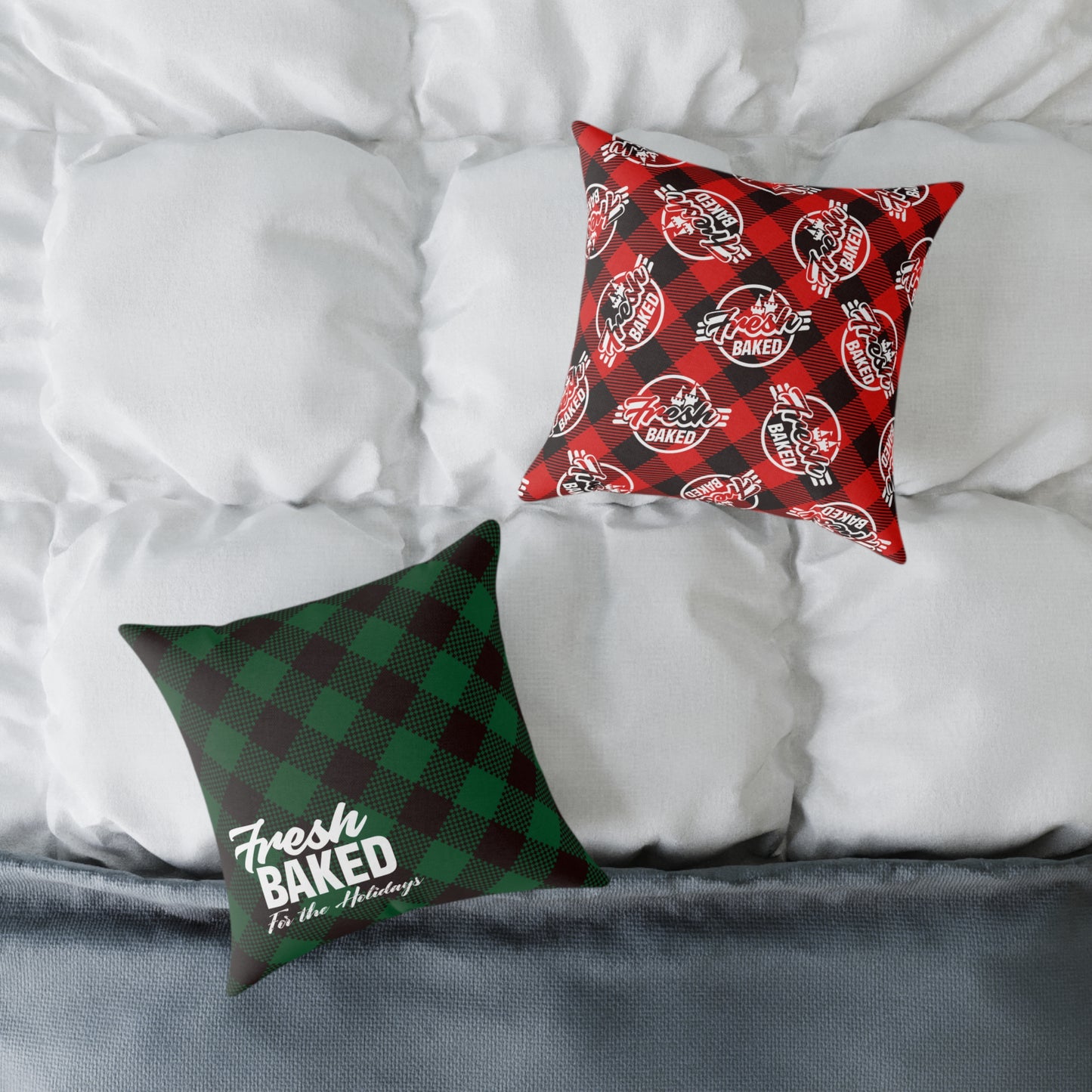 Holiday Plaid Throw Pillow