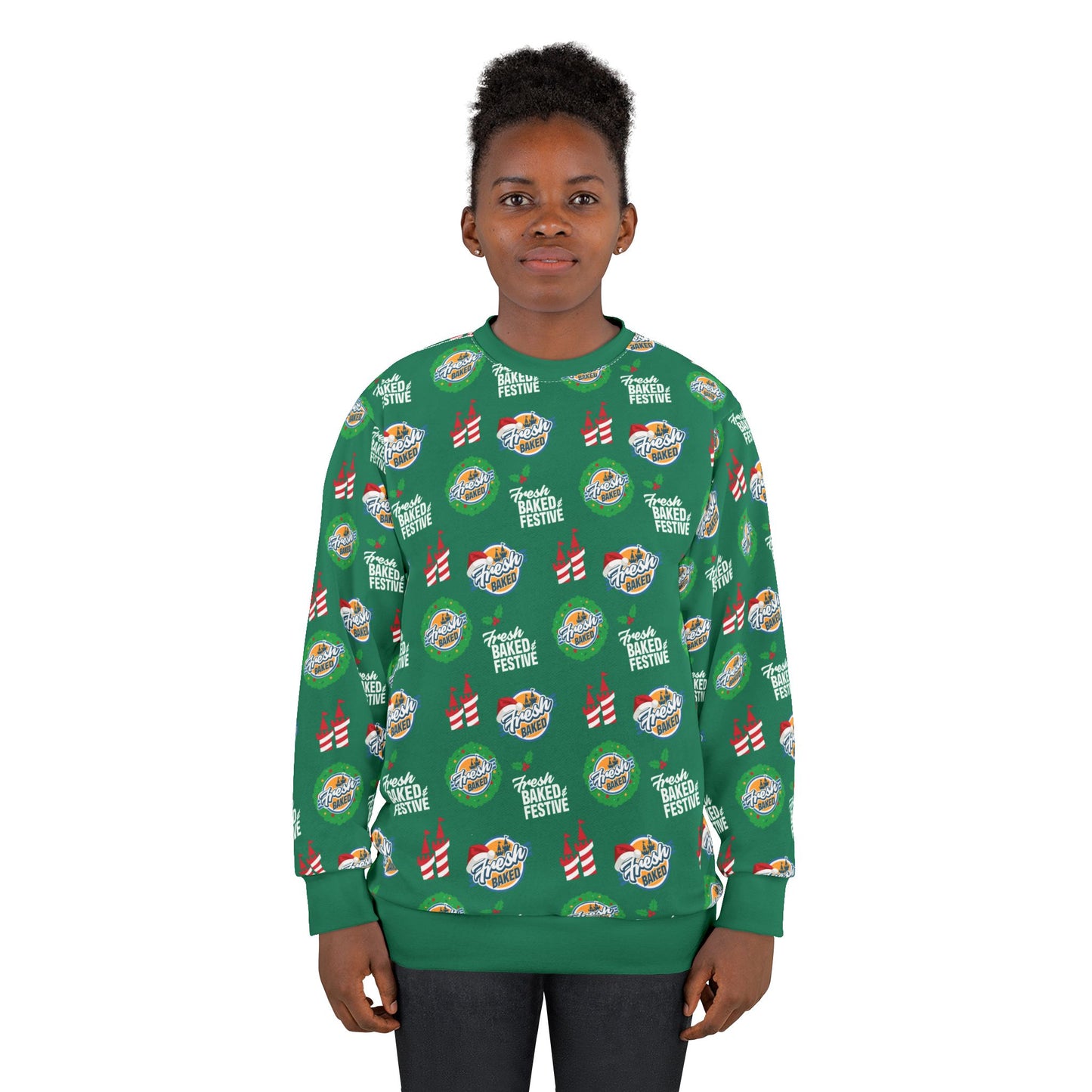 Fresh Baked & Festive Green Sweatshirt