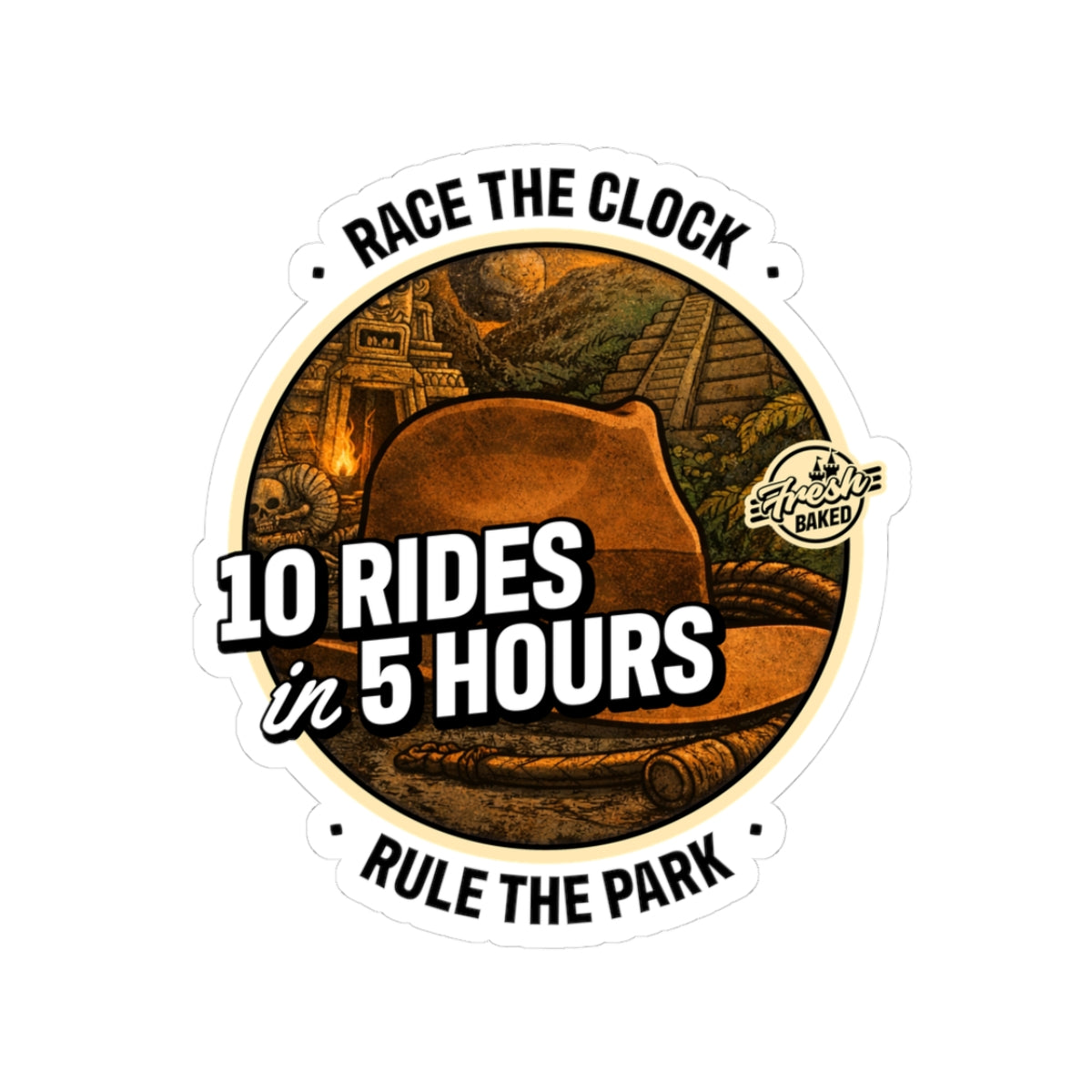 10 Rides in 5 Hours Sticker