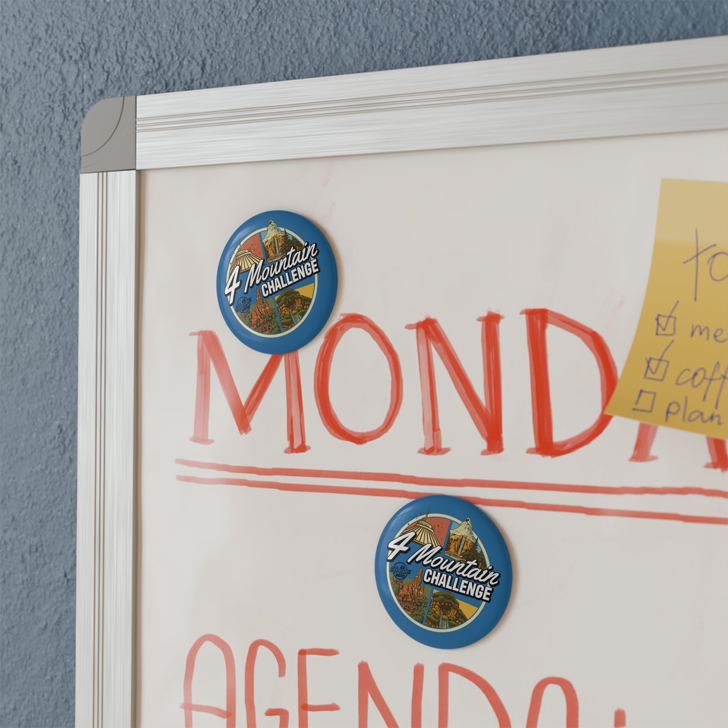 4 Mountain Challenge Button Magnets